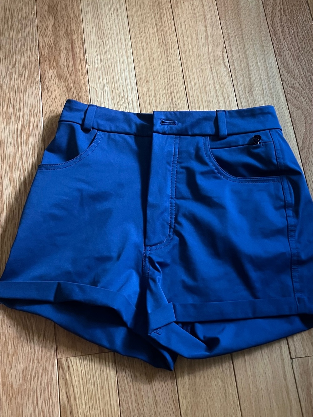 Lululemon Royal Blue High-Waist Performance Shorts